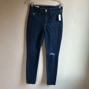 ▶️ GAP Skinny Jeans Women’s 28 Dark Wash High Rise Raw Hem Stretch NWT
